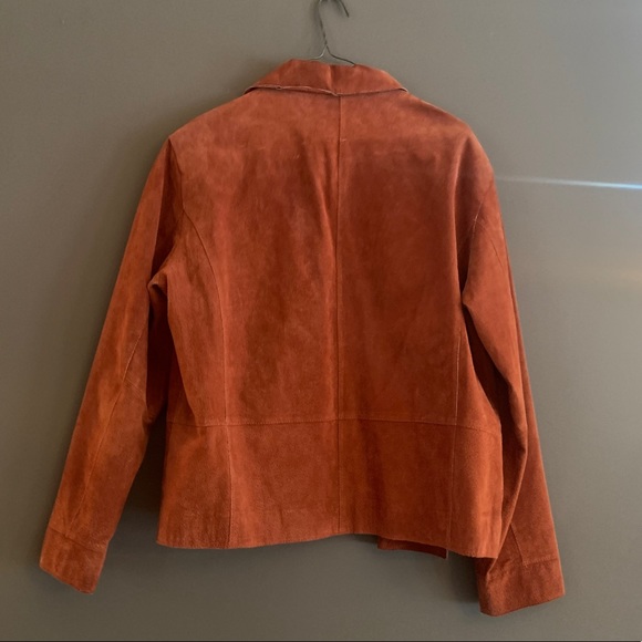 Chico’s Rust Suede Leather Jacket - Picture 4 of 6